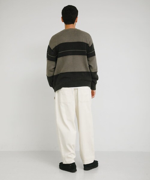URBAN RESEARCH Sonny Label（アーバンリサーチサニーレーベル）の「ピグメントパネルボーダーニット（ニット/セーター・メンズ・ブラック/ネイビー・M/L）」の18枚目の写真