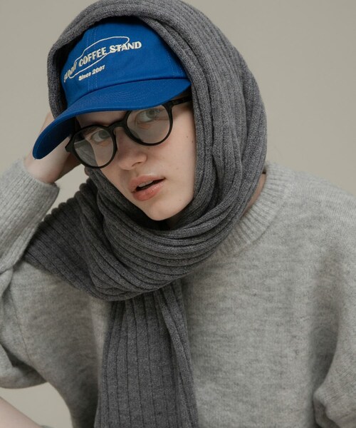 URBAN RESEARCH Sonny Label（アーバンリサーチサニーレーベル）の「リブニットマフラー（マフラー・レディース・ブラック/ブラウン/グレー/エクリュ・one）」の14枚目の写真