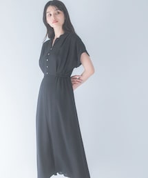 URBAN RESEARCH ROSSO | ウォッシャブルセミシアー2WAYネックワンピース(ワンピース)