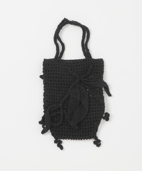 URBAN RESEARCH ROSSO（アーバンリサーチロッソ）の「leinwande　WATTLE CROCHET BAG（その他雑貨・レディース・BLACK/ORANGE・Free）」の3枚目の写真