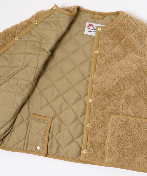 URBAN RESEARCH（アーバンリサーチ）の「ARKLEY（ノーカラージャケット・レディース・BEIGE/BLACK・36）」の9枚目の写真