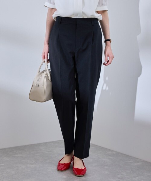 ROPE' PICNIC（ロペピクニック）の「【UV対応】【リネンライク・シリーズ】テーパードパンツ/通勤・セットアップ対応（スラックス・レディース・グレー/グレー系/ダークブラウン/ネイビー・36/38/40）」の12枚目の写真