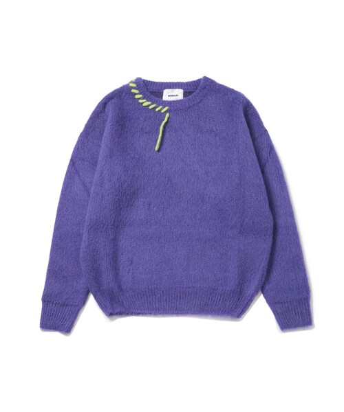 ADAM ET ROPE'（アダムエロペ）の「【BONSAI/ボンサイ】MOHAIR KNIT CREWNECK（ニット/セーター・メンズ・グレー/ブルー/パープル・M/S）」の6枚目の写真
