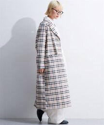 TTOL | スプリングコート（チェック柄）(チェスターコート)