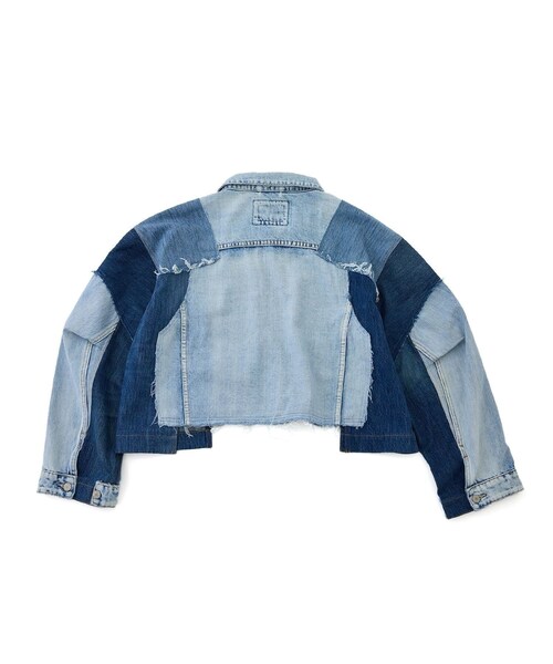 ADAM ET ROPE'（アダムエロペ）の「【QUIITO】 REMAKE  PT DENIM JK BL（デニムジャケット・レディース・ブルー・F）」の6枚目の写真