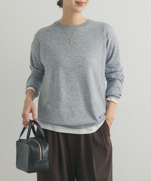 URBAN RESEARCH DOORS（アーバンリサーチドアーズ）の「レイヤードSETプルオーバー（ニット/セーター・レディース・GRAY/ORANGE/NAVY/BEIGE/MINT・Free）」の8枚目の写真