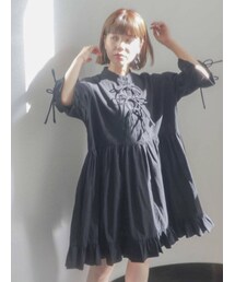 merry jenny | ギャザースリーブリボンワンピース(ワンピース)
