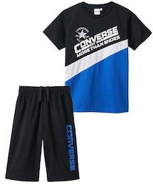 nissen（ニッセン）の「【CONVERSE（コンバース）】セットアップスーツ（半袖トップス+ハーフパンツ）（男の子　女の子）（スポーツグッズ・キッズ）」