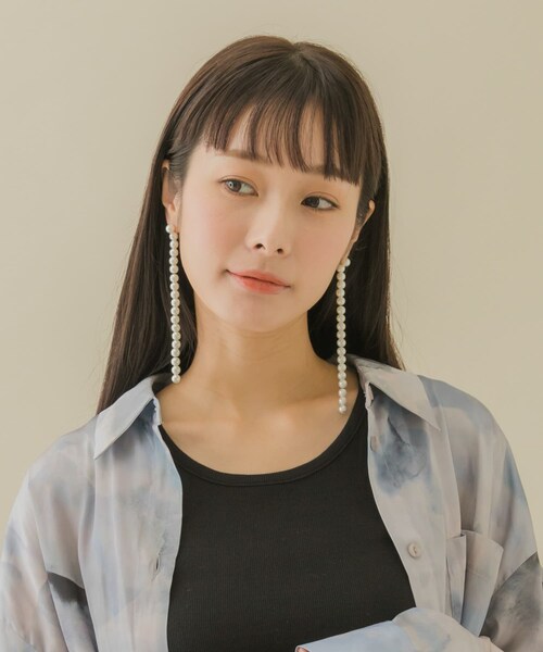 SMELLY（スメリー）の「パールロングピアス（ピアス（両耳用）・レディース・IVO・-）」の6枚目の写真