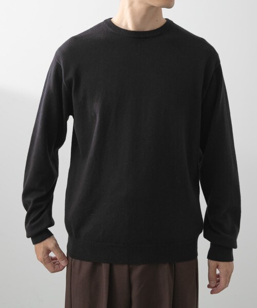 ITEMS URBANRESEARCH（アイテムズ アーバンリサーチ）の「カシミヤ×コットンクルーネックセーター（ニット/セーター・メンズ・GRY/BRD/MOC/BLK・M/L）」の12枚目の写真