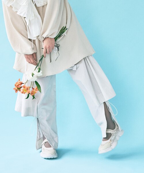 THE GOODLAND MARKET（ザグッドランドマーケット）の「old honey　57℃ pants（その他パンツ・レディース・white/black・FREE）」の4枚目の写真