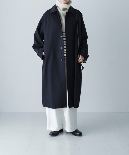 かぐれ（カグレ）の「ウーステッドウールコート（テーラードジャケット・レディース・GREGE/SAGE/NAVY・Free）」の7枚目の写真