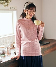 nissen | 大きいサイズモチモチあたたか吸湿発熱ハイネックトップス(Tシャツ/カットソー)