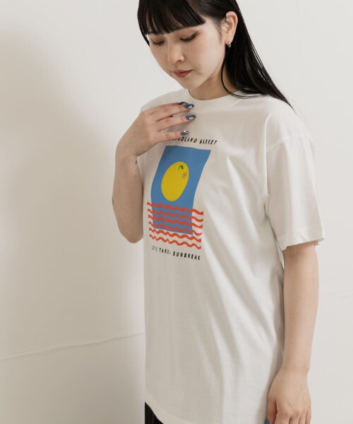 THE GOODLAND MARKET（ザグッドランドマーケット）の「ザ グッドランド マーケット　ORANGE SUNSHINE（Tシャツ/カットソー・メンズ・WHITE/PURPLE・S/M/L）」の5枚目の写真