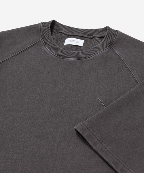 Saturdays NYC（サタデーズ ニューヨークシティ ）の「PIGMENT DYE SLASH SWEAT S/S TEE（Tシャツ/カットソー・メンズ・ブラック系/モスグリーン/サックス/ワイン系・L/M/S/XL）」の22枚目の写真