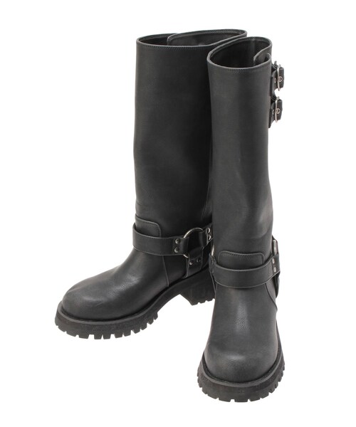 CALNAMUR（カルナムール）の「ハートバックルエンジニアブーツ（ブーツ・レディース・ブラック/ブラウン・S/M/L）」の7枚目の写真