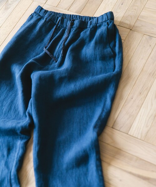 URBAN RESEARCH DOORS（アーバンリサーチドアーズ）の「『XLサイズ/WEB限定』ツイルリネン イージートラウザー（その他パンツ・メンズ・INDIGO/ECRU/CHARCOAL/PAISLEY・S/M/L/XL）」の3枚目の写真