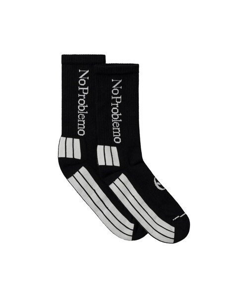 bonjour records（ボンジュールレコーズ）の「No Problemo/ノープロブレモ No Problemo Sock（ソックス/靴下・レディース・ブラック/ホワイト/レッド・F）」の2枚目の写真