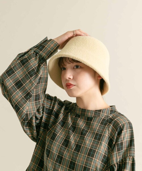 KBF（ケイビーエフ）の「シャギーベルHAT（ハット・レディース・BLACK/YEL BEIGE/BROWN・one）」の3枚目の写真