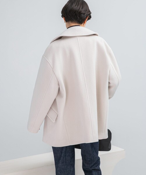 URBAN RESEARCH ROSSO（アーバンリサーチロッソ）の「オーバーミドルPコート（その他アウター・レディース・OFF×BLACK/L/GREIGE/CHARCOAL・FREE）」の8枚目の写真