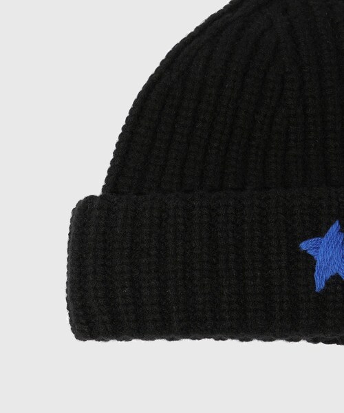 ADAM ET ROPE'（アダムエロペ）の「【Etudes Studio/エチュードストゥディオ】RIBBED BEANIE STAR（ニットキャップ/ビーニー・メンズ・ブラック/ベージュ・F）」の4枚目の写真