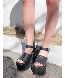 GYDA | Pythonアンクルベルトチャンキーサンダル(サンダル)