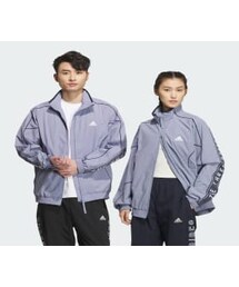 adidas | ワーディング ルーズフィット シワ加工 ナイロンウーブン 起毛トリコット 裏地付きジャケット（ジェンダーニュートラル）(トップス)