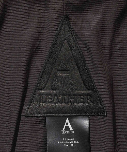 ADAM ET ROPE'（アダムエロペ）の「【A LEATHER/エーレザー】RUCKER JACKET(STANDARD)（ライダースジャケット・メンズ・ブラック・1/2/3）」の14枚目の写真