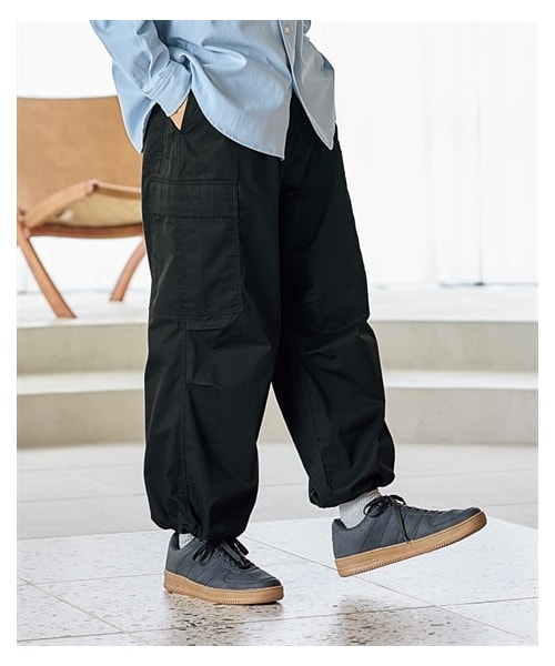 nissen（ニッセン）の「ワイドカーゴパンツ（パンツ・メンズ・グレージュ/カーキ/黒・M/L/LL/3L/4L/5L/6L/8L/10L）」の4枚目の写真