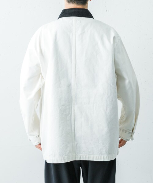 URBAN RESEARCH（アーバンリサーチ）の「A.D.A.N　DUCK 2TONE CHORE COAT（デニムジャケット・メンズ・OFF WHITE・M/L）」の3枚目の写真
