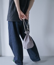 URBAN RESEARCH DOORS | 『WEB限定』『別注』miiThaaii×DOORS バイカラーリネン巾着M(その他雑貨)