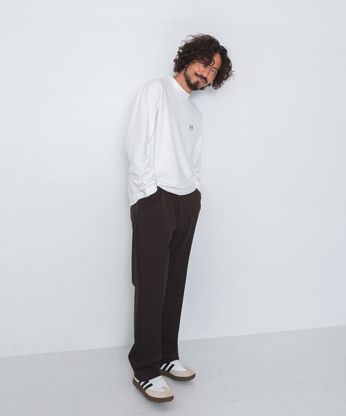 URBAN RESEARCH Sonny Label（アーバンリサーチサニーレーベル）の「OOPS　機能付きモックネックロングTシャツ（Tシャツ/カットソー・メンズ・BLACK/OFF・M/L/XL）」の7枚目の写真