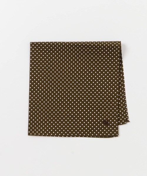 URBAN RESEARCH DOORS（アーバンリサーチドアーズ）の「LIFE STYLE TAILOR　ドット柄コットンハンカチ（ハンカチ/ハンドタオル・メンズ・BROWN/BEIGE/NAVY/BLACK・-）」の6枚目の写真