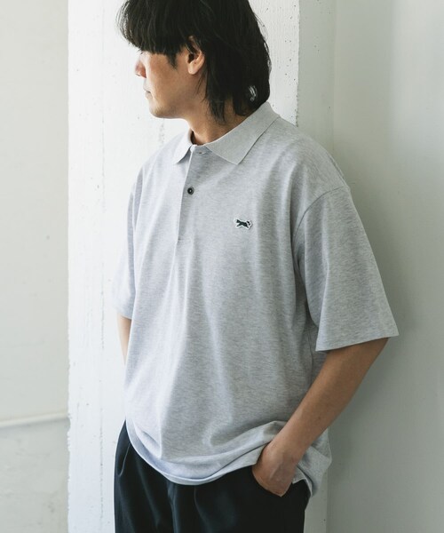 URBAN RESEARCH DOORS（アーバンリサーチドアーズ）の「『XLサイズ/WEB限定』『別注』PENNEYS×DOORS　THE FOX 鹿の子 ポロシャツ（ポロシャツ・メンズ・ASH GRAY/PURPLE/STEEL BLUE/NAVY・M/L/XL）」の7枚目の写真