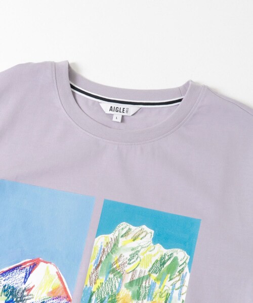 THE GOODLAND MARKET（ザグッドランドマーケット）の「AIGLE　チャリティ グラフィック 半袖Tシャツ 5（Tシャツ/カットソー・メンズ・BLANC/G.LILAS・S/M/L/XL）」の10枚目の写真