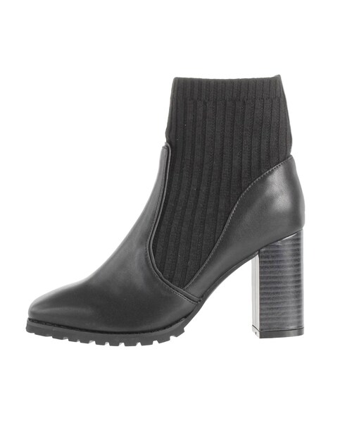 MERCURYDUO（マーキュリーデュオ）の「ソックスタイプショートブーツ（ブーツ・レディース・ブラウン/ベージュ/ブラック/ダークブラウン/カーキ・38/36）」の4枚目の写真