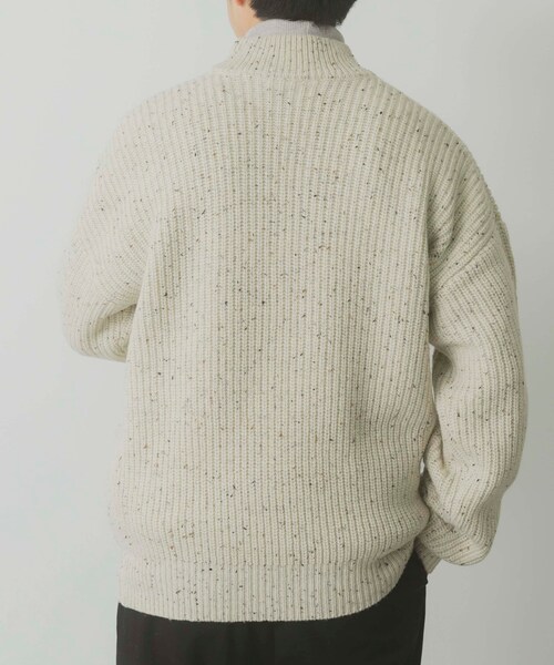 ITEMS URBANRESEARCH(アイテムズ アーバンリサーチ)の「ウール混 ハーフジップ モックネックニット(ニット/セーター・メンズ・WHT/NVY/BLK・M/L)」の15枚目の写真