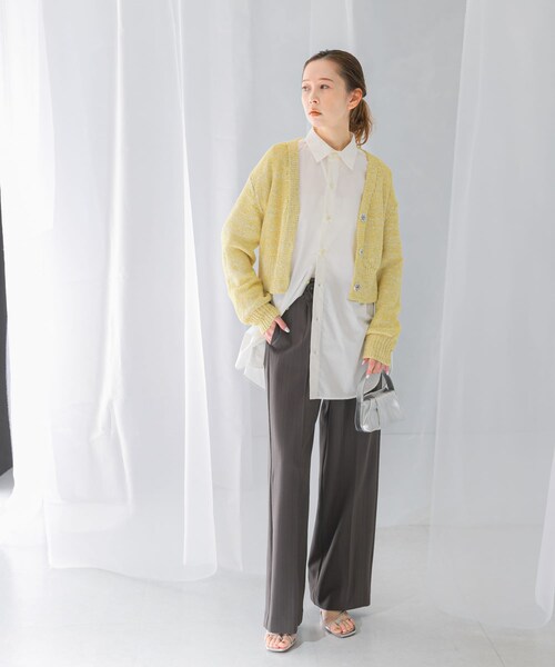 URBAN RESEARCH ROSSO（アーバンリサーチロッソ）の「ラメミックスショートカーディガン（カーディガン/ボレロ・レディース・IVORY/YELLOW・FREE）」の19枚目の写真