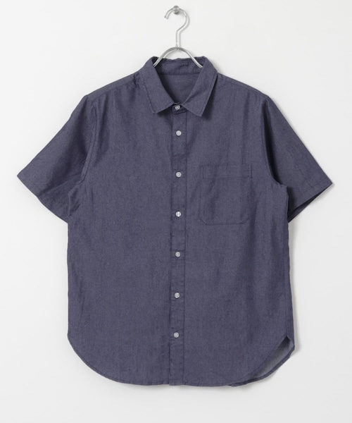 ITEMS URBANRESEARCH（アイテムズ アーバンリサーチ）の「TCインディゴレギュラーカラー半袖シャツ（シャツ/ブラウス・メンズ・NVY/BLU/L.BLUE・M/L）」の8枚目の写真