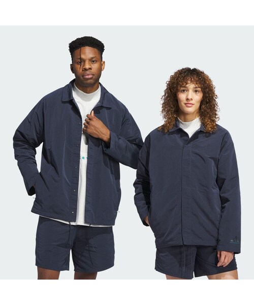 adidas(アディダス)の「アディダス バスケットボール コーチジャケット(ジェンダーニュートラル)(ジャケット/アウター・メンズ・ブルー/ブラック・2XS/XS/S/M/L/XL/2XL/3XL/3XS/XL/XXL/4XL/5XL/6XL)」の2枚目の写真