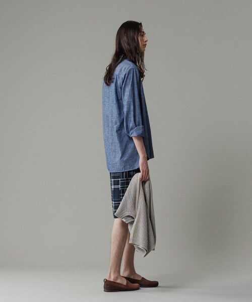 ADAM ET ROPE'(アダムエロペ)の「パッチワーク マドラスチェック ワイド イージーショーツ / セットアップ対応(その他パンツ・メンズ・ホワイト系/ネイビー系/レッド系・L/M)」の12枚目の写真