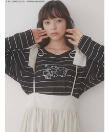 merry jenny | HELLO KITTY border long Tee(Tシャツ/カットソー)