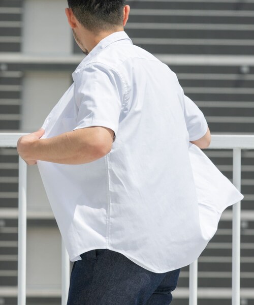 URBAN RESEARCH ROSSO（アーバンリサーチロッソ）の「『防シワ』『XLサイズあり』ハイパフォーマンスリネンレギュラー半袖シャツ（シャツ/ブラウス・メンズ・BEIGE/WHITE/BLACK/NAVY/KHAKI/BLK STRIPE/BLK CHECK・S/M/L/XL）」の10枚目の写真