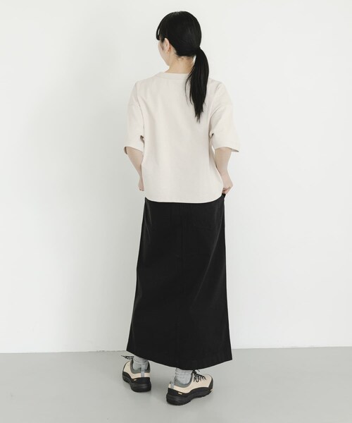 EKAL（エカル）の「DRY OUT SHORT LENGTH T-SHIRTS（Tシャツ/カットソー・レディース・ホワイト/アイボリー/ピンク/チャコール・One）」の12枚目の写真