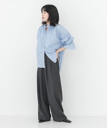 URBAN RESEARCH | 『UR TECH SMOOTHLUXE』ウール混タックギャザーストレートパンツ(その他パンツ)