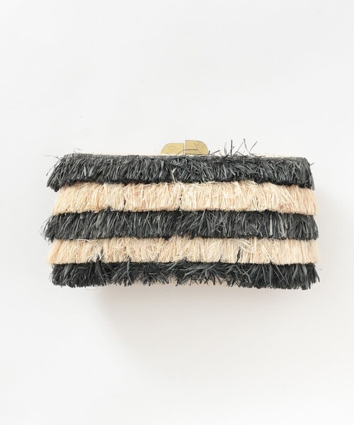 KBF（ケイビーエフ）の「LARONE　クラッチBAG∴（クラッチバッグ・レディース・BLACK/WHITE・one）」の4枚目の写真