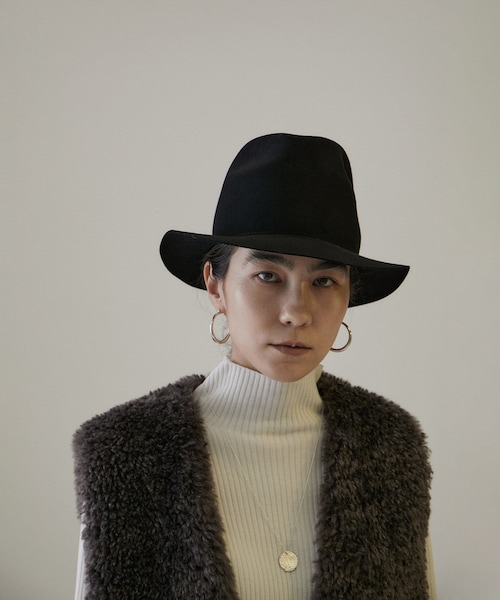 ADAM ET ROPE'(アダムエロペ)の「【chisaki(チサキ)】Nanaco/ナナコ(ハット・レディース・ブラック/ダークブラウン・F)」の4枚目の写真