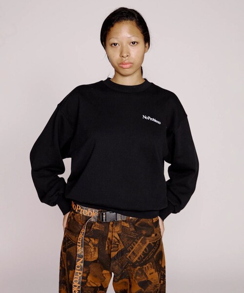 bonjour records（ボンジュールレコーズ）の「No Problemo/ノープロブレモ Mini Problemo Sweatshirt（スウェット・レディース・ブラック・L/M/S/XL）」の8枚目の写真
