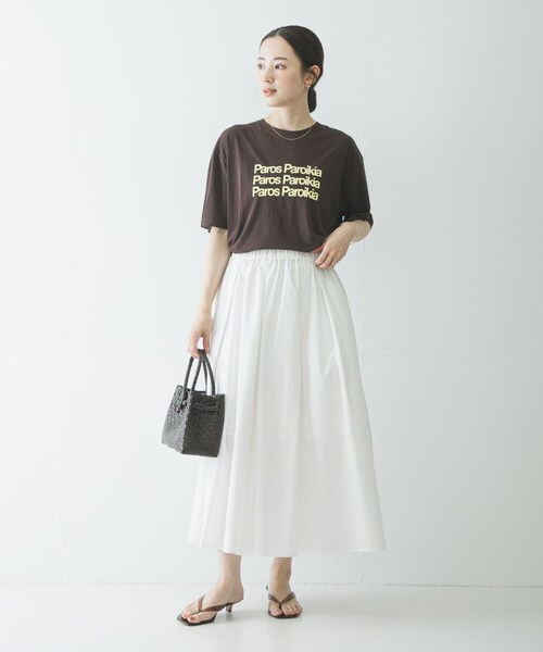 URBAN RESEARCH（アーバンリサーチ）の「撥水ギャザーボリュームスカート（スカート・レディース・OFF WHITE/BLACK・Free）」の10枚目の写真