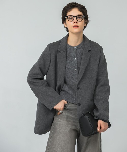 URBAN RESEARCH(アーバンリサーチ)の「リバージャケットコート(テーラードジャケット・レディース・CHARCOAL/BEIGE・FREE)」の6枚目の写真